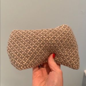 Cute gray and white (white-ish pink) warm headband